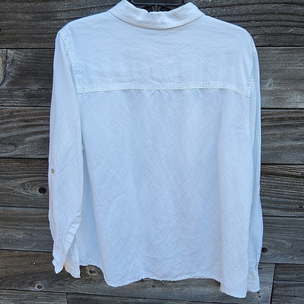 Ruby Rd. White Button Down Blouse Size 18 - Picture 7 of 10